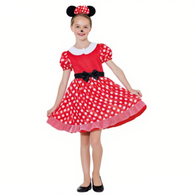 Girls Themed Polka Dot Costume Suitable for Dance Performance and School Activities