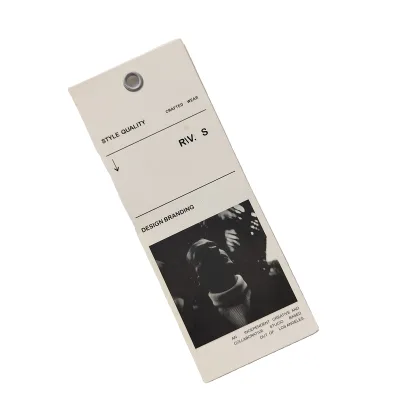 Super September Wholesale Free Design Service Custom logo Clothing Paper Swing Product Hang Tags for Garment