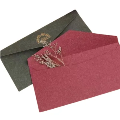 Custom Made Recycle Paper Envelopes Embossed Foil Stamping Logo Cardboard A4 Gifts Printed Cash Envelope