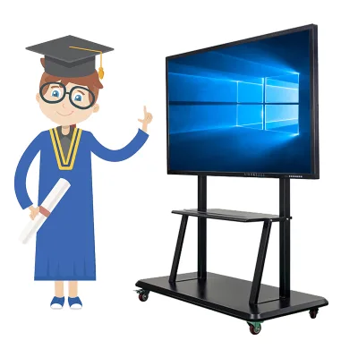 School Teaching Equipment Smart Board with Infrared Touch 20 Points Whiteboard with Android/4k Os