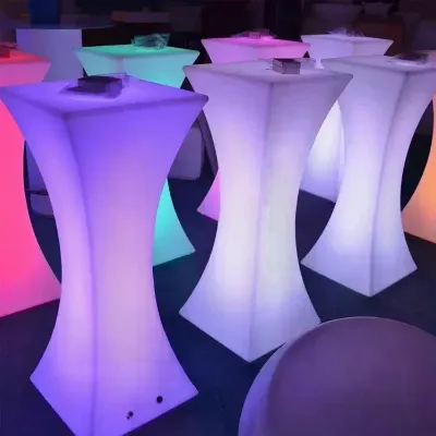 Outdoor Luminous Small Waist Table and Chair KTV Creative Cocktail High Foot Table and Chair LED Luminous Small Waist Bar