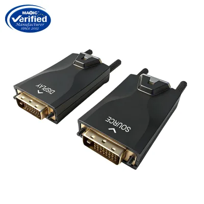 F660 Compact DVI Fiber Extender Lossless 4K DVI Signal Transmission Over LC Fiber Cable Long Distance Video Extension Kit
