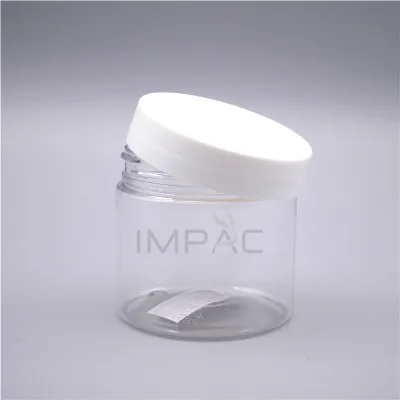 PCR PET Plastic Empty Acrylic Powder Container Jar with Screw Lid 100g