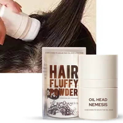 2 in 1 Hair Volume Styling Gel Hairline Shadow Cover-up Concealer with Oil Control Texture Root Cover up Powder