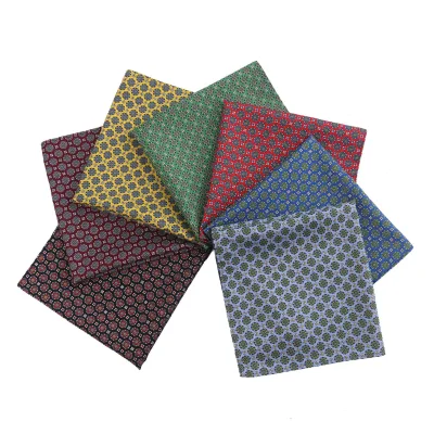 New Design Lot Stock Cheap Pocket Squares Wholesale Handmade Novelty Luxury Polyester Custom Printed Pocket Squares for Men