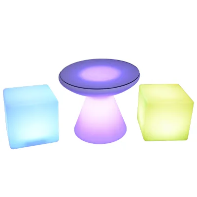 RGB Light up Cube Party Table Led Chair Lounge Shisha Room Furniture Tabouret De bar Chaise bar Cubo Led bar Seats