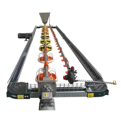 GREAT FARM Modular Closed-Loop Broiler Feeding Chain Line Low Noise Anti-Jam Auto Feed Conveyor