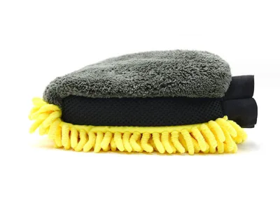 SEQ Hot Sale Premium 3 in 1 Waterproof Chenille Wash Mitt for Car Cleaning