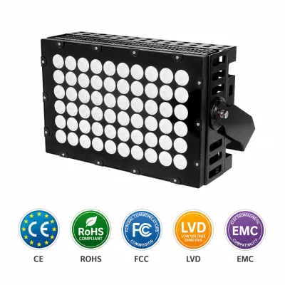 500W 600W Smd 5050 IP67 Wired Electric Colorful Luxury Square Front Side Flat Dmx 512 Rgbw Rgb Led Stage Light for Church