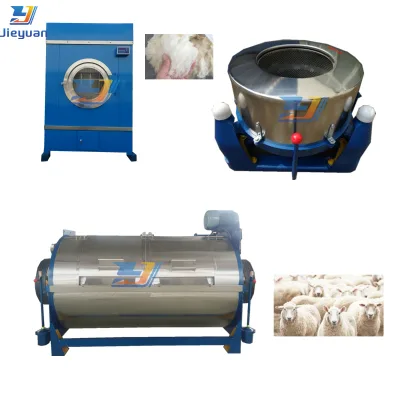 Sheep Wool Cleaning Dewatering Drying Carding Machine Automation Raw Wool Processing Machinery Raw Wool Washing Line