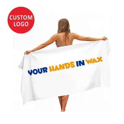 Logo Pool Double Side Printing Custom Beach Towel Cotton 100 X 170cm for Gym and Travel