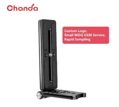 CHANDA CNC Aluminum Alloy L Bracket Plate Vertical Shooting Camera Mount Portable 1/4"-20 Custom Logo Small Batch OEM Fast