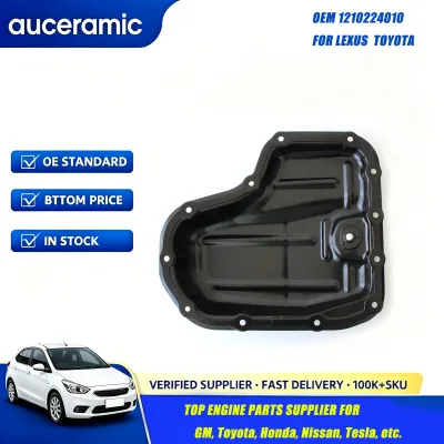 1Pcs Lower Engine Oil Pan with Drain Plug for 2019-2021 Lexus UX200 UX250h Toyota Corolla L4 2.0L 1210224010