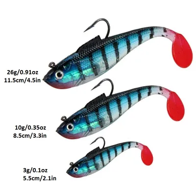 Topwater fishing lures soft plastic fishing lures for saltwater with OPP fishing packaging