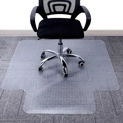 2023 New Product Factory Custom Wholesale PVC Transparent Waterproof Carpet protection Mat Convex square Non-slip Chair Mat
