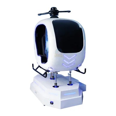 Amusement Park VR Helicopter Ride Single Player Flight Plane Simulator 9d Vr Experience Game Machine for Shopping Mall