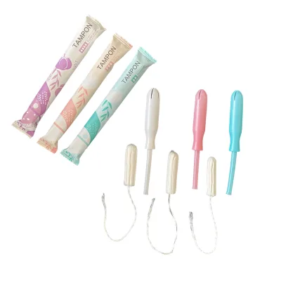 Wholesale Own Brand Yoni Pearls Vaginal Cleaning Tampon Automatic Cotton Encreur Tape Applicator Cachet Tampon