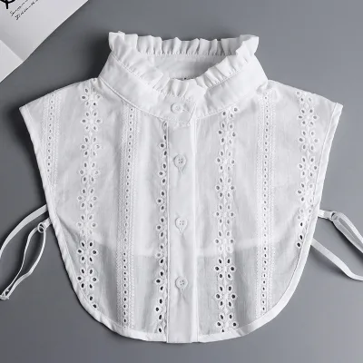 Women's Hollowed Out Fashionable Standing Professional Casual Versatile Detachable Collar