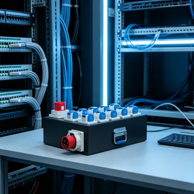ST Custom Mennekes Socket Three-Phase Electrical Distribution Box, 200A, 220V, 15 Outlets, Stage Power Distribution Equipment