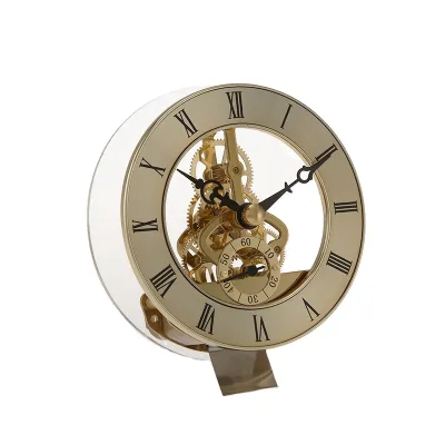 Hollow perspective movement factory wholesale Roman retro clock crystal hour metal movement SKM3085 skeleton clock head