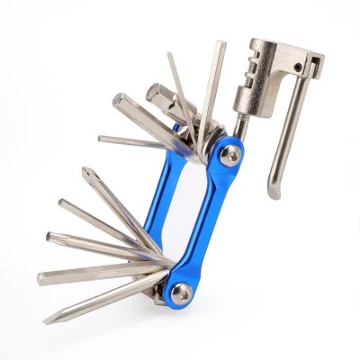 Bicycle Repair Tool 11 in 1 Multi-function Combination Mountain Bike Assembly Tool Chain Clipper Riding Equipment Accessories