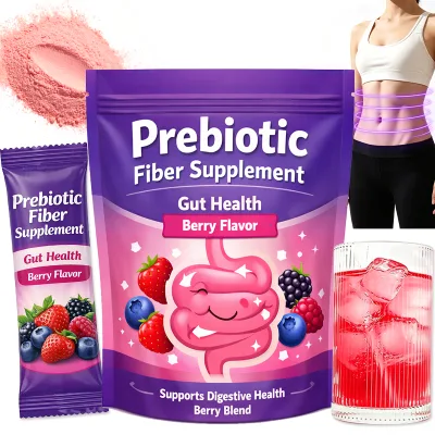 Private Label Plant Based Digestive Support Gut Health Prebiotic Mixberry Daily Fiber Supplement