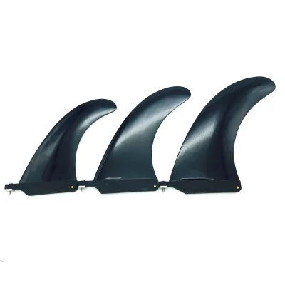 Surf Sup Single Fin Longboard Fin Black White and Natural Colors Size 6" 7" 8" 9" 10" with Glass Filled Nylon Materials