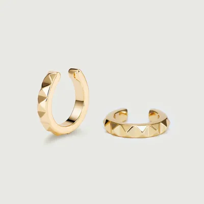 14k Gold Geometric Ear Cuff Trending Earrings 2025 Fashionable Hypoallergenic Earrings Making Supplies Wholesale Bulk