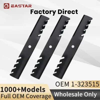 Replace 1-323515 103-6583-S Toothed Blade Fits Exmark Bobca t 48 CLASSIC PRO FastCat 48" Deck, 16.3 Inch Commercial Mower Blade