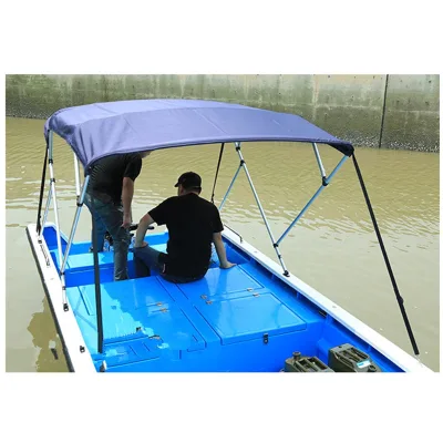2 Bow Kayak Boat Chair Awning Canopy With Alum.Frame Thick Oxford Boat Sunshelter