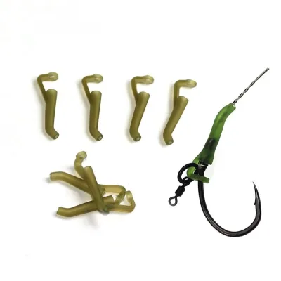 20mm Carp Fishing Accessories Hook Sleeve with Rubber Tube Terminal Tackle for Freshwater Pole Float Lure Fishing Techniques