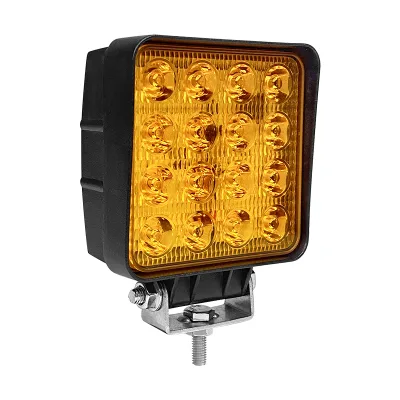 New 1PCS Square Driving Light for Car Offroad Truck Tractor Waterproof P67 4-Inch LED Work Light Spotlight 60W 8000LM Universal
