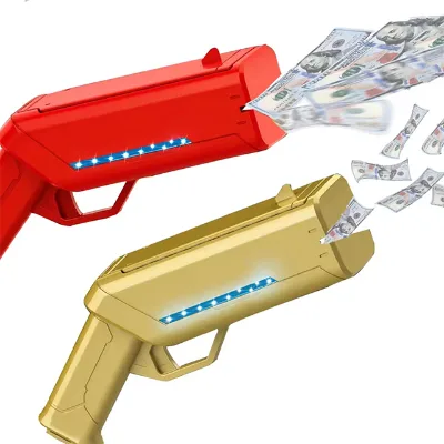 Newest Supre Money Gun Machine with Light Make It Rain Dollar Bills for Party Birthday Wedding Customization