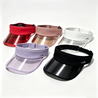 Reflective Mirror Visor Sun Hat Adjustable Back Strap UV Protection Outdoor Sports Visor Cap Transparent Lens Unisex Nylon
