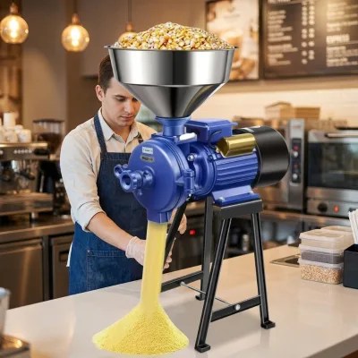 Commercial Wet Dry Grinder Machine Grain Milling Machine Flour Mill Corn Flour Grinder 3500W Motor 300kg/h Capacity