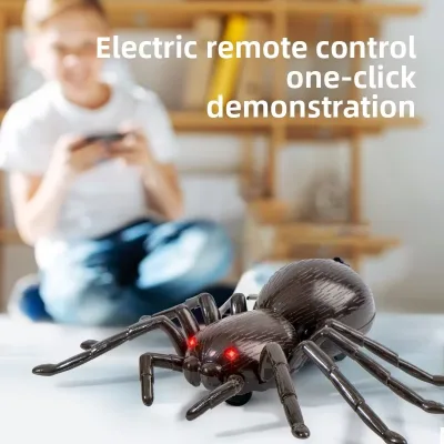 Wholesale RC Spider Toy Remote Control Simulation Spider Prank Trick Toy Realistic Halloween Gag Gift Novelty Funny Party OEM