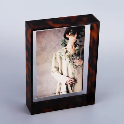 High Quality Tortoiseshell Color Acrylic Girl Sexy Photo Frame Wholesale