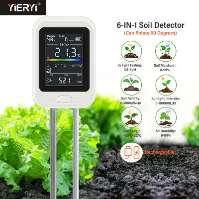 6-Function Soil Tester - Comprehensive Monitor for PH, Fertility & Environmental Humidity