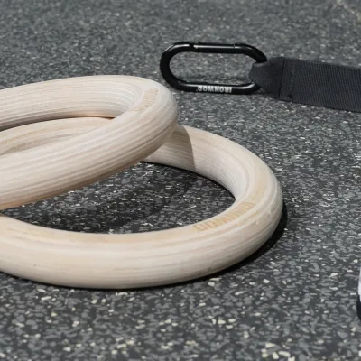 Bodyweight Gymnastic Wooden Rings Quick Adjusting Fitness Rings Flexible Rings
