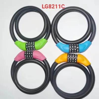 Top Security Custom 4-Digit Combination Lock for Bike Waterproof Anti-Theft Cable 4-Wheel Bicycle Lock