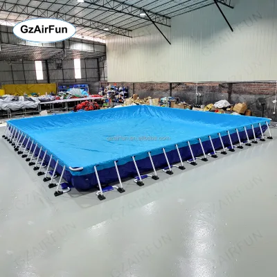 Commercial Large Water Park Outdoor Metal Above Ground Swimming Pool GZAIRFUN X-346 1 Year Warranty Free Repair Kit