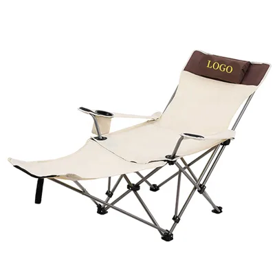 2 in 1 Camping Chair with Head Rest Foot Rest Reclining Light Weight Folding Portable Lounge Chair for Beach Lawn Concert