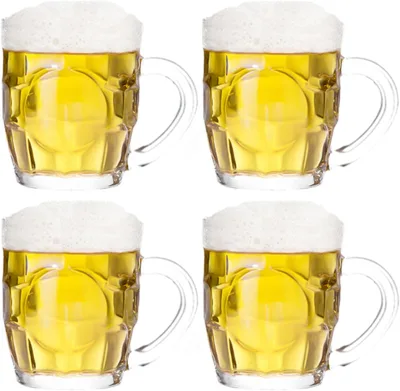 Wholesale Custom Cheap Craft Beer Glasses Cup Wheat Whisky Wine Glass Hand Blown Crystal Drinking Pint Beer Glass for bar
