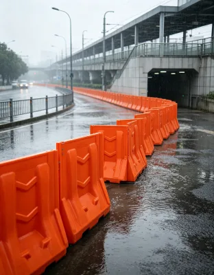 Emergency Anti Flood Equipment Modular Interlocking Plastic Flood Guard Portable Flood Stop Barrier for Municipal Flood Control