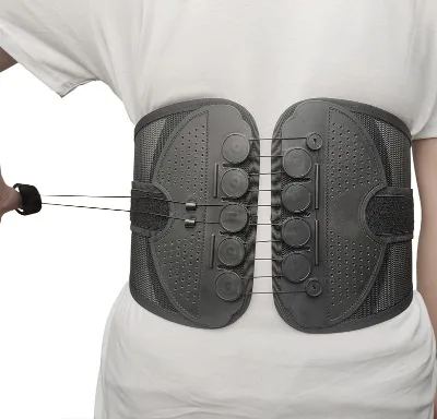 Pain Relief Drawstring Pulley Breathable Waist Traction Brace Back Panel Back Support Lumbar Belt