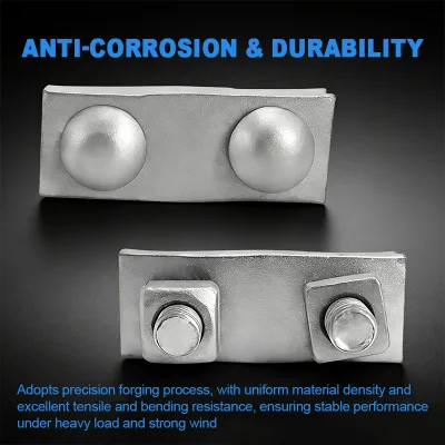 3-Bolt Type Guy Clamp Clevis Link Fitting Clip Clamp for Power Accessories