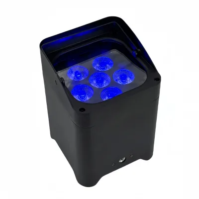 6x18w Battery Operated Aluminum Led Par Light Rgbw 4-in-1 Dmx512 Remote Control Ip54 Rated for Stage Wedding Parties