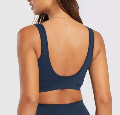 U -Neck Collar Design Women Sport Wear Workout Fitness Yoga With Pads U Shape Back Bra