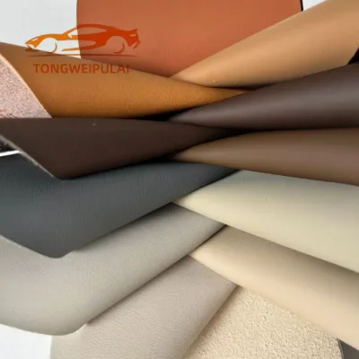 PU Faux Leather Sofa Leatherette Fabric Roll Embossed Automotive Synthetic China Rexine Leather Car Furniture Decorative