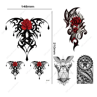Wholesale Hot Selling Skull Lasting Tattoo Temporary Colorful Tattoo Stickers